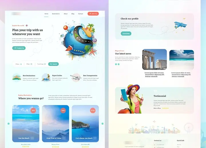 TourPlan Travel Website