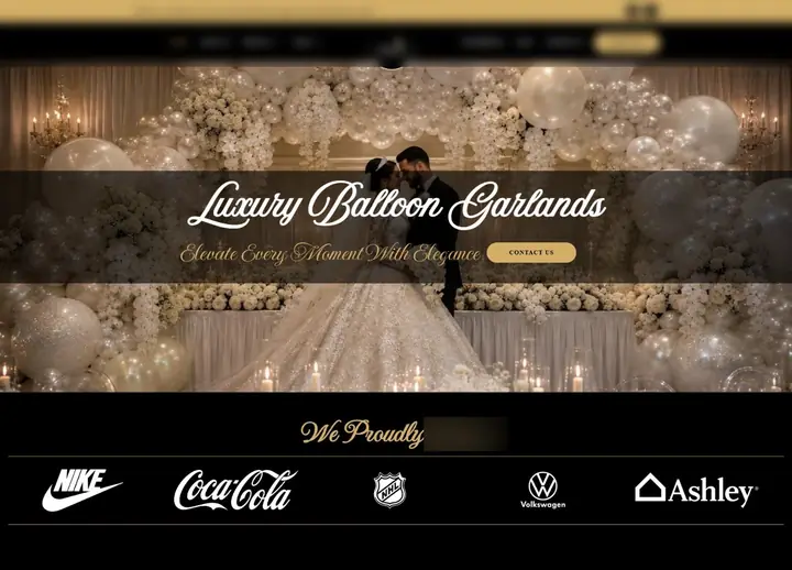 Luxury Balloon Decor website