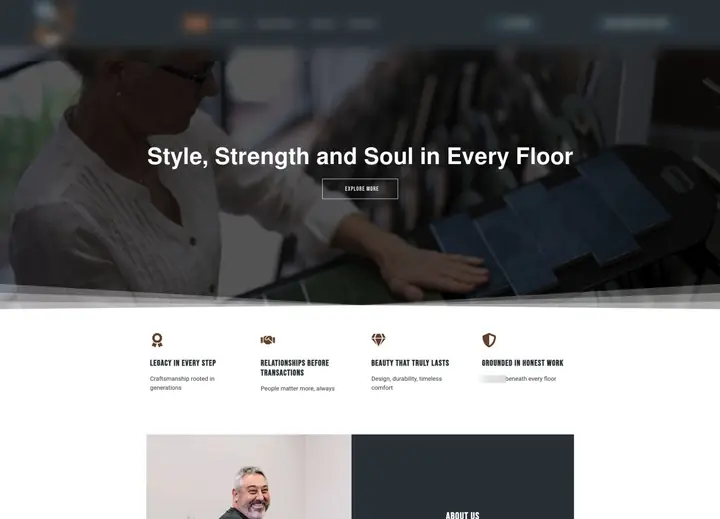 Creative Flooring website