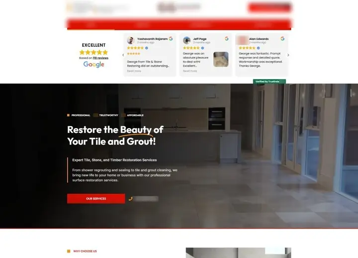 GG Tiles & Stone Restoration website
