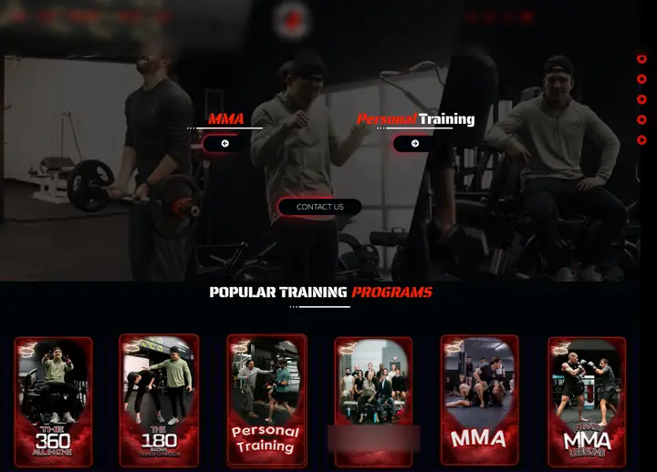Mad Max Academy MMA website